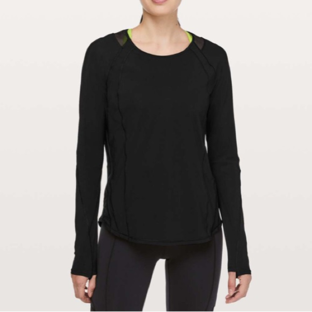 Lululemon: Black Sculpt Long Sleeve -Sz 6